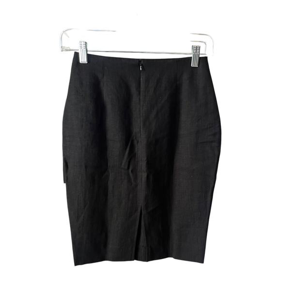 Linen Handmade Studio Black Skirt Size 2 - Picture 3 of 11